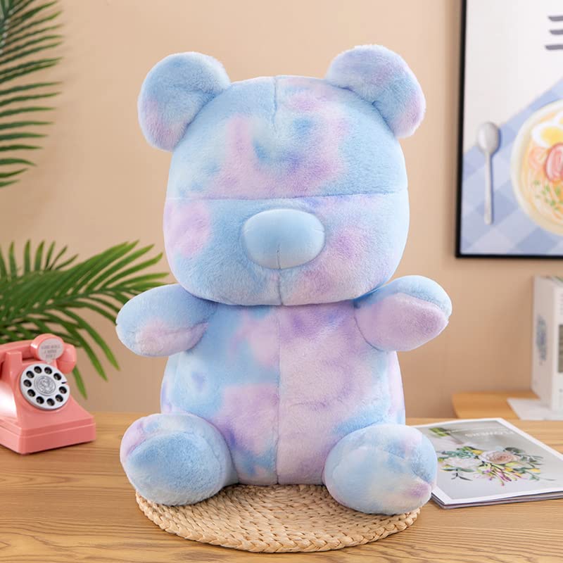 クマ型ぬいぐるみ 紫と青のグラデーション Amazon.co.jp: EKOOアニメ暴力炫彩熊創意新モデル可愛い暴力熊